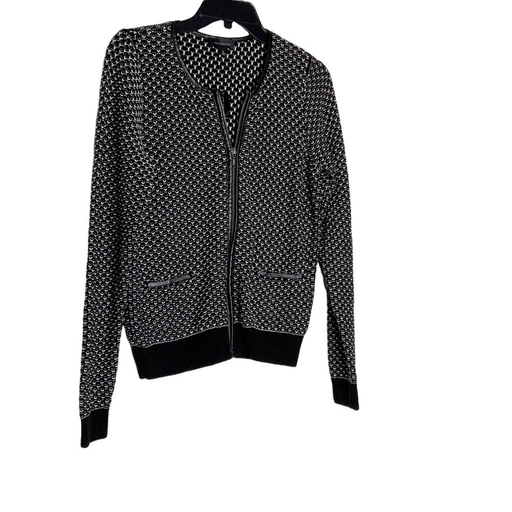 𝅺THE Limited black sweater jacket with faux leather details. Size S - Picture 3 of 7